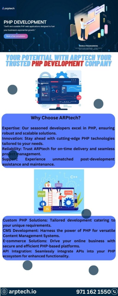 Your Potential with ARPtech Your Trusted PHP Development Company