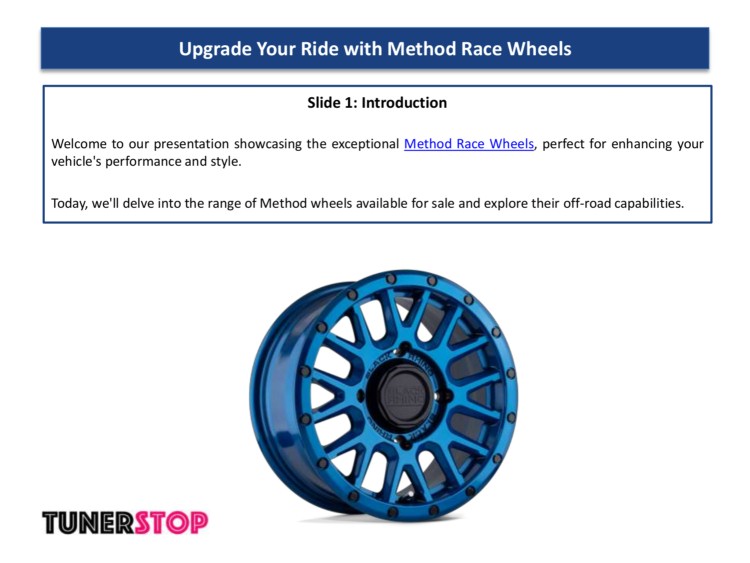Upgrade Your Ride With Method Race Wheels