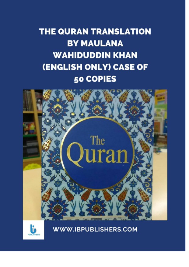 Buy The Quran Translation by Maulana Wahiduddin Khan | Islamic Books Wholesale
